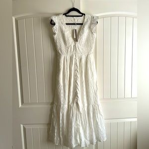Anthropologie White Peregrine Dress NWT